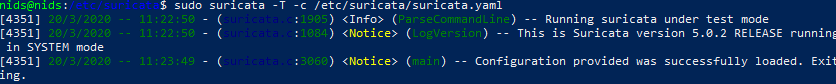 Suricata configuration loaded