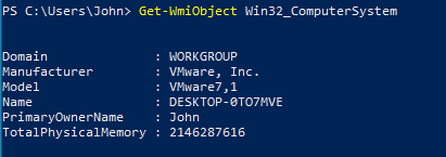 PowerShell Win32_ComputerSystem